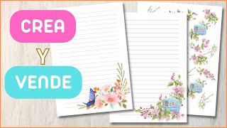 DISEÑA HOJAS RAYADAS para LIBRETA  Cómo hacer HOJAS PERSONALIZADAS en Canva GRATIS para CUADERNO [upl. by Eliathan]