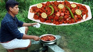 RESTAURANT CHILLI CHIKEN  Spcy Indian Recipe  Village Food Channel [upl. by Queena769]