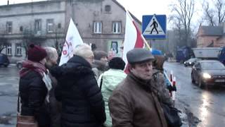 Strzelno blokada drogi 20012017 [upl. by Amble]