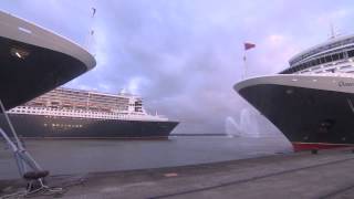 Queen Elizabeth and Queen Victoria play Happy Birthday to Queen Mary 2 [upl. by Bonar]