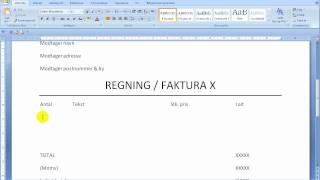 Sådan skriver du en regning eller faktura [upl. by Ppik879]