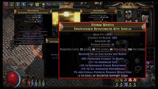 Path of Exile 325  How to craft my Absolution Elementalist shield using Recombinators [upl. by Karlin]