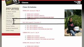 SBCC Counseling Using the Online Schedule of Classes [upl. by Anayet985]