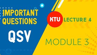 QSV  IMPORTANT QUESTIONS MODULE 3  LECTURE 4 ESTIMATION OF RESIDENTIAL BUILDING PART 2 [upl. by Eelek]