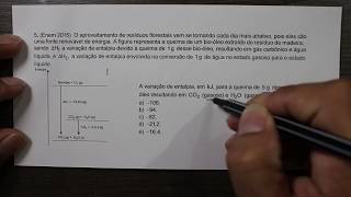 Exercícios Termoquímica  Resolução lista Enem nº 5 [upl. by Benyamin675]