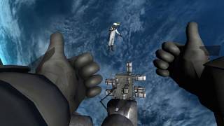 ISS spacewalk in social VR metaverse Neos VR [upl. by Ahsirt740]