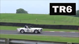 Triumph TR6 on Track  Engine Exhaust Sound [upl. by Vikky]