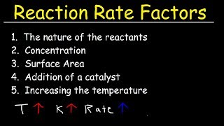 Factors Affecting the Rate of the Reaction  Chemical Kinetics [upl. by Quent392]