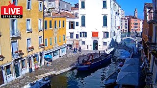 🔴 Venice Italy Live Webcam  Dorsoduro in Live Streaming from Hotel American Dinesen  Full HD [upl. by Ennovoj]