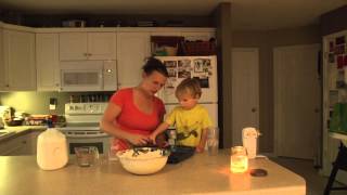 Helping Mom Make Dessert  Oreo Dirt Cake [upl. by Wini708]