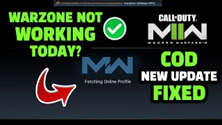 How To FIX ✅ Cod Fetching Online Profile Stuck Why Is My Warzone Not Working  Call Of Duty Update [upl. by Ric]