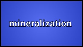 Mineralization Meaning [upl. by Siesser502]