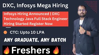 Infosys Hiring Announced  DXC Technology Java Full Stack Engineer Hiring Started Register Now [upl. by Anik126]