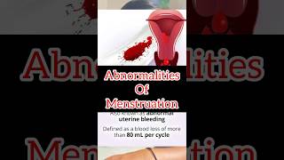 Abnormalities Of Menstruation medicalstudent knowledge shorts cycling periods pain [upl. by Enedan]