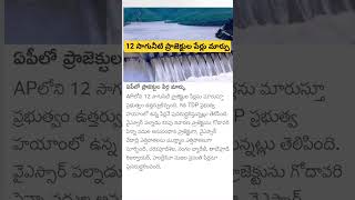 Irrigation Projects Names to be Changed in AP [upl. by Eluk]