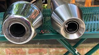 Interceptor 650 exhaust replacement Part 3 Cans [upl. by Atnom]