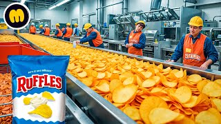 How Ruffles Potato Chips are Made in Factory  Ruffles Factory Process [upl. by Niela]