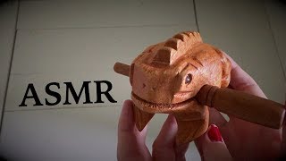 ASMR Playing With Frog 🐸 Relaxing Wood Sounds [upl. by Ellenij]