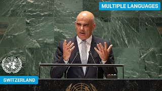 🇨🇭 Switzerland  President Addresses United Nations General Debate 78th Session  UNGA [upl. by Eirollam495]