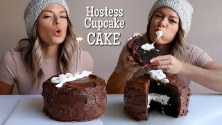 Hostess Cupcake Cake MUKBANG Birthday Cake Celebration Sugar Free  Gluten Free 😱 [upl. by Eemaj]