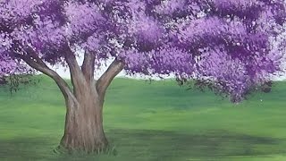 Acrylic Painting Jacaranda Tree Painting [upl. by Woermer608]