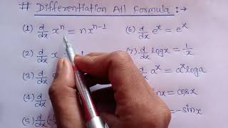 Differentiation all formula For Board Exam 2021 अवकलन कक्षा 12 सूत्र Avkalan class 12 Maths [upl. by Salita955]