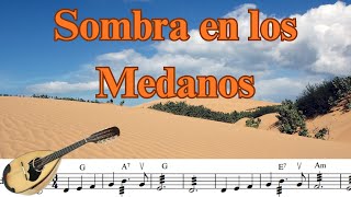 Partitura de Sombra en los Medanos para Mandolina [upl. by Justino]