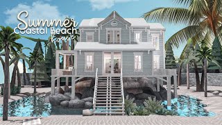 BLOXBURG Summer Coastal Beach House  speedbuild 🌊 [upl. by Mae]