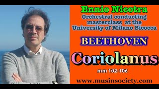 How to conduct music Learn conducting with Ennio Nicotra Beethoven Coriolano ms 102106 [upl. by Doscher]