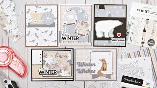 Scrapbookcom  Winter Collection  5 Cards 1 Collection [upl. by Allicsirp611]