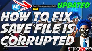 HOW TO FIX SAVE FILE IS CORRUPTED NBA 2K21 UPDATED TUTORIAL AFTER PATCH 3 IN 2K21 [upl. by Oniger]