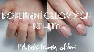 gelové nehty doplnění gelové modeláže francie nail art [upl. by Mazur]