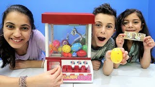 Claw Machine Game Toy Challenge with Surprise Egg [upl. by Yreneh]