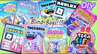 Blind Bags Unboxing Compilation 2 paperdiy tocaboca avatarworld gachalife roblox asmr [upl. by Eniamej]