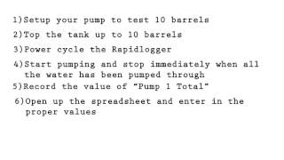 RapidloggerCalibrating the Pump Variables [upl. by Erodeht58]