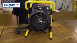 STANLEY ST52241E FREESTANDING FAN HEATER 2000W Screwfix [upl. by Naujuj67]