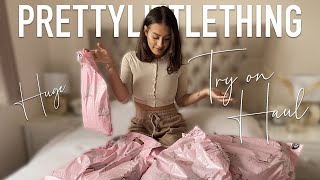 PRETTY LITTLE THING HUGE TRY ON HAUL 2020  LOUNGEWEAR AND MORE  FABIENNE PELAUD [upl. by Swithin]