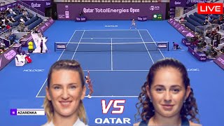 Vectoria Azarenka vs Jelena Ostapenko  Qatar Open 2024  LIVE Tennis PlaybyPlay Stream [upl. by Kermit]