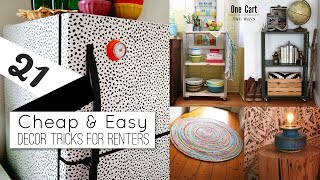 21 Home decor ideas for renters [upl. by Adnilav699]