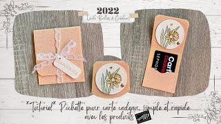 Tutoriel Pochette pour carte cadeau simple amp rapide Joyeuses Pâques avec les produits StampinUp [upl. by Meagan96]