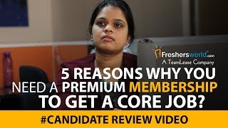 Freshersworld Premium Membership  A Review video by users Get your Job Today [upl. by Winsor145]