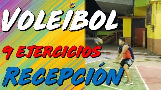 9 EJERCICIOS DE RECEPCIÓN EN VOLEIBOL2 [upl. by Booze]