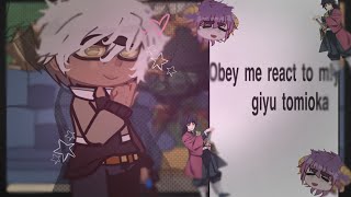 Obey me react to myn as giyu tomioka  gy  meme  sad  12 [upl. by Auria]