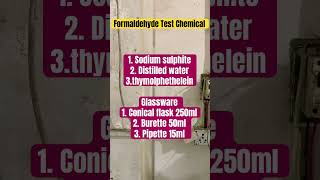 Formaldehyde test chemical glassware plywood knowledge formaldehyde glassware chemical test [upl. by Bhayani]