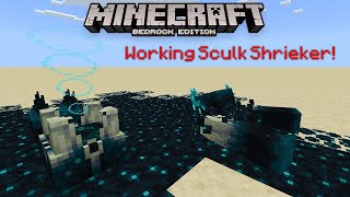 How to get a Working Sculk Shrieker in Minecraft Bedrock Edition [upl. by Aidnac]