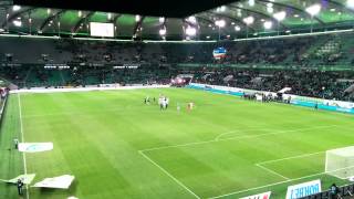 VFL Wolfsburg Fans singen Europa Pokal [upl. by Wren30]