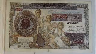 1000 Serbian dinars 1 May 1941 [upl. by Eirised579]