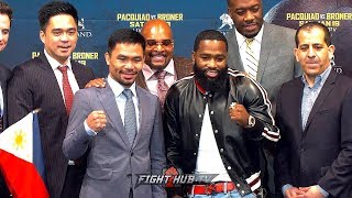 LIVE  MANNY PACQUIAO VS ADRIEN BRONER  FULL NEW YORK KICKOFF PRESS CONFERENCE amp FACE OFF VIDEO [upl. by Ellehsim]