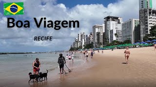 🇧🇷 PRAIA BOA VIAGEM  RECIFE BRAZIL  JUNO 2024 WALKING MORNING 4K [upl. by Aronael]