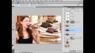 Photoshop Tutorial  Selecting and moving a layer [upl. by Dietz]